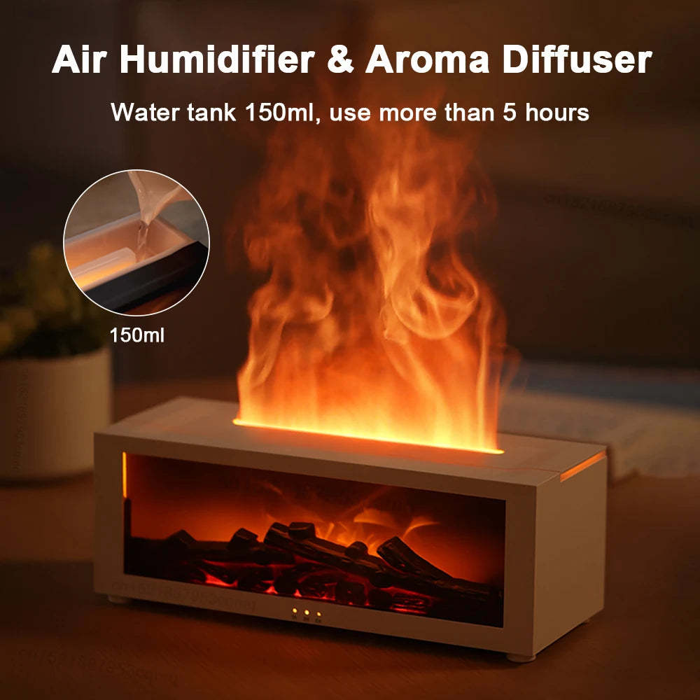 3D Flame Humidifier | Flame Aromatherapy Diffuser